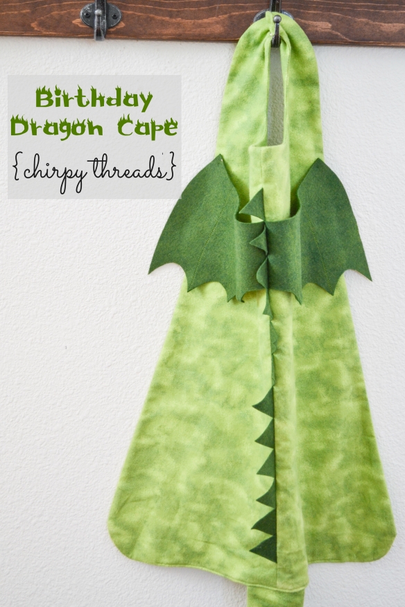 birthday dragon cape {chirpy threads}